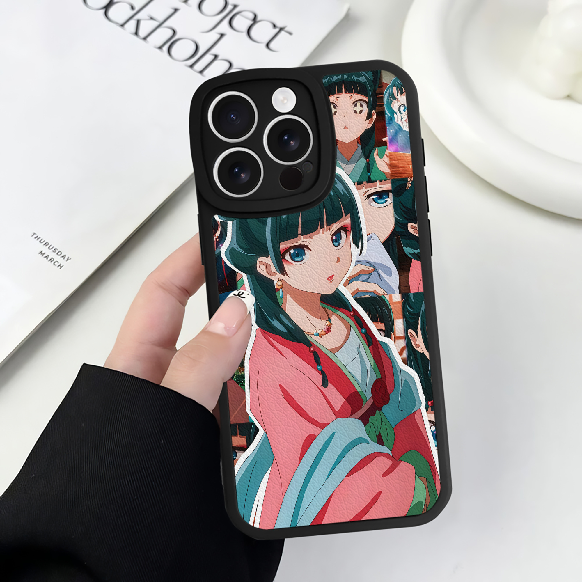 （画像用） 薬屋のひとりごと The Apothecary Diaries 【iPhone 16シリーズ対応】シリコンスマホケース（レザー調） 材質：シリコン